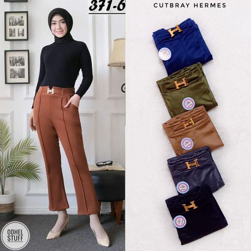 OBRALL 4 PCS ✅ celana cutbray wanita ( H ) . cutbray wanita variasi ( H)kekinian. cutbray scuba prem