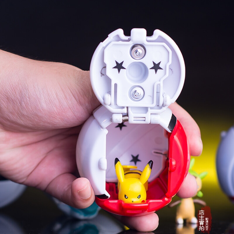 Pokemon Pikachu Boneka Peluncur Otomatis Pokemon Bola Anime Action Figure Pesona Tupai Terbang Permainan Pergi Mainan Anak Hadiah Ulang Tahun