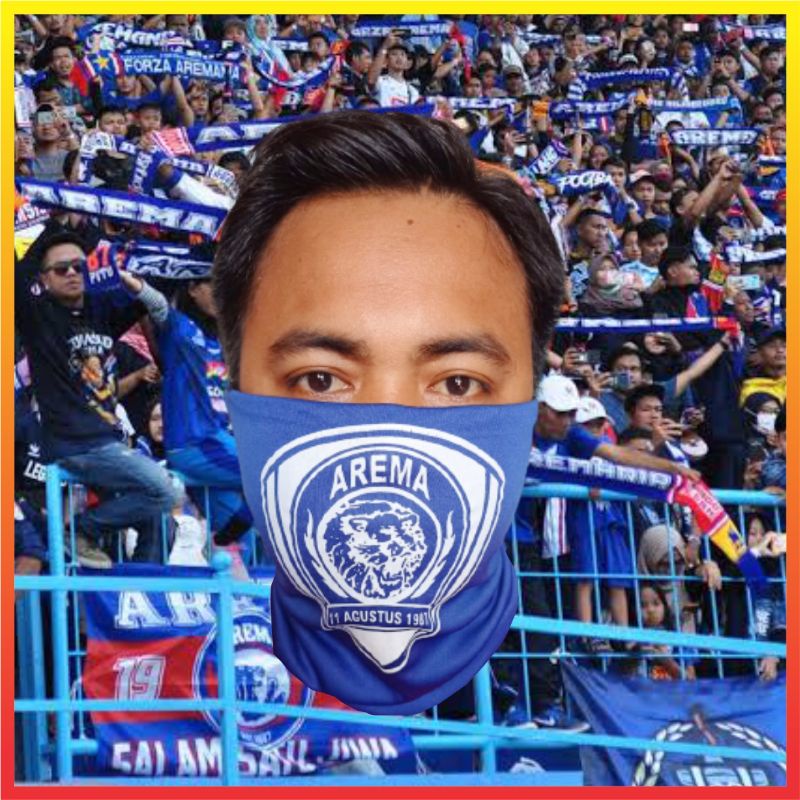 Baff Masker Motor Multifungsi Motif Arema Aremania Top Masker