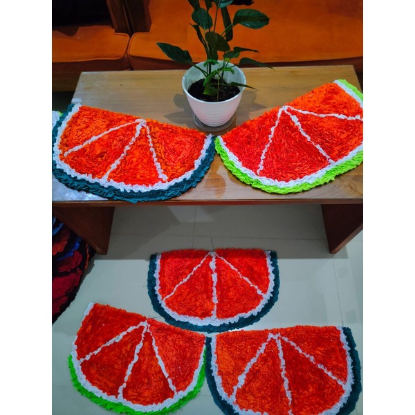 Keset Perca karakter jeruk Kain Kaos Tebal Mudah Menyerap Air Murah Meriah