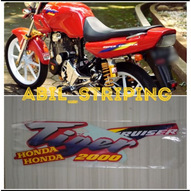 Striping/stiker motor Honda Tiger 2000 tilas/lawas