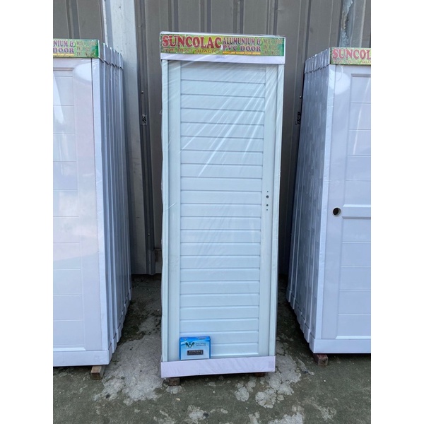 PINTU KAMAR MANDI SUNCOLAC ALUMUNIUM 70 x 200 - PUTIH (FULLSET)