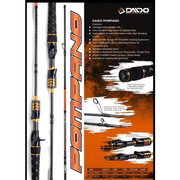 Joran Pancing Daido Pompano 602UL 1-3lbs