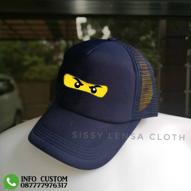 TOPI JARING TRUCKER NINJAGO BIRU DONGKER NAVY - TS