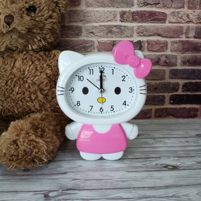 Jam karakter Anak Jam Beker Jam Weker Alarm Hellokitty