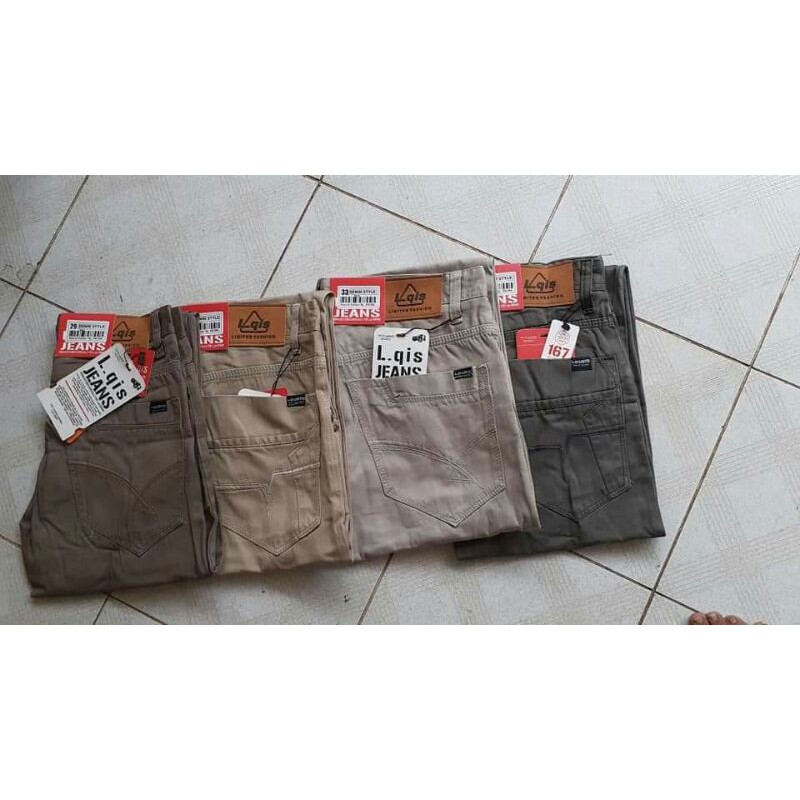 PROMO!! Celana panjang bahan kanvas pria /original standar reguler size 27-38