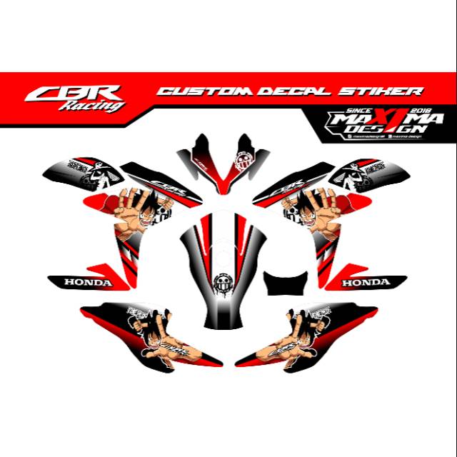 Decal Cbr 150 Facelift Luffy Onepice Stiker Shopee Indonesia