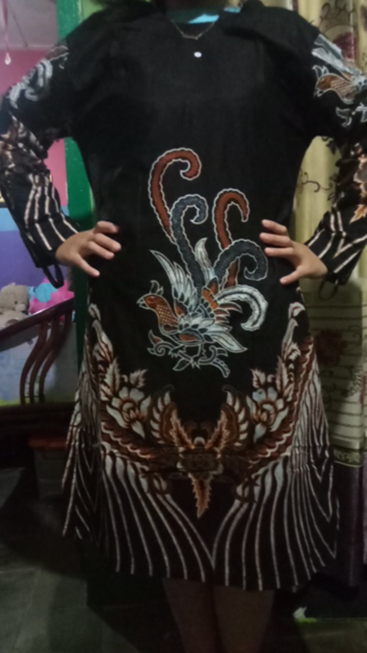 Batik Couple Keluarga Sania Ruffle Ori Ndoro Jowi Dnt