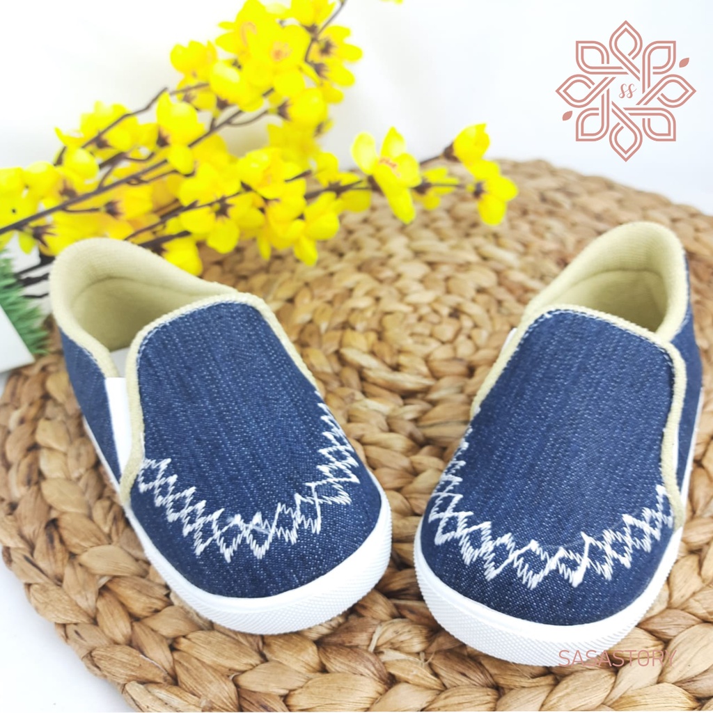 Sasastory Sepatu Anak Laki Laki 1 2 3 Tahun Sepatu Anak Perempuan 1 2 3 Tahun Sepatu Anak Slip On Sepatu Resmi Anak Perempuan Sepatu Resmi Anak Laki Laki Sepatu Denim Anak Sepatu Santai Sepatu Trendy Sepatu Acara Anak FA19