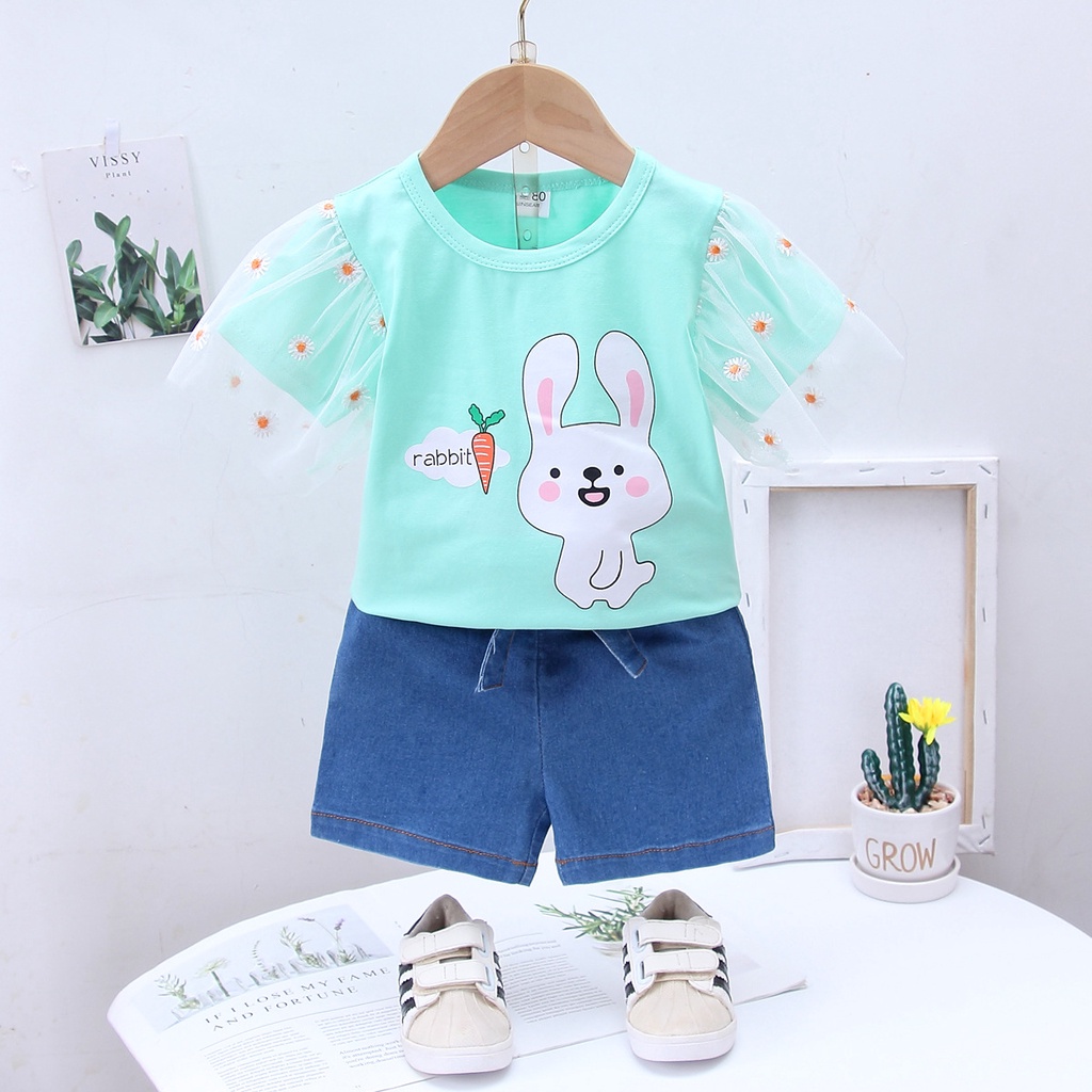 HappyOliver SET RABBIT 98367 EBV Bayi Baju setelan Anak Perempuan Import lucu berkualitas