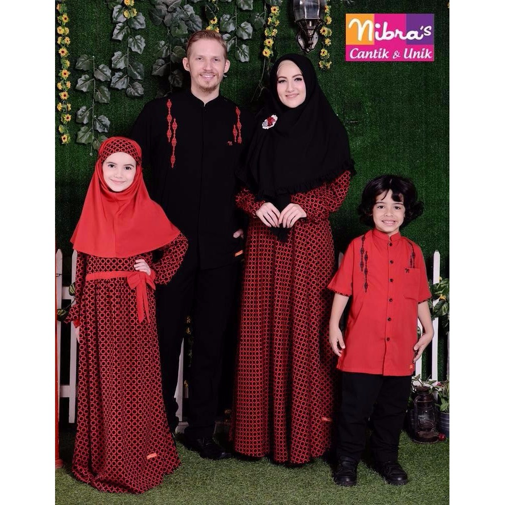 TERBATAS Baju Keluarga Nibras Baju Couple Keluarga 46 Merah