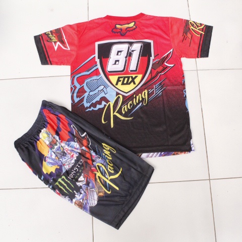 setelan baju balap motor cross downhill anak size 4-20