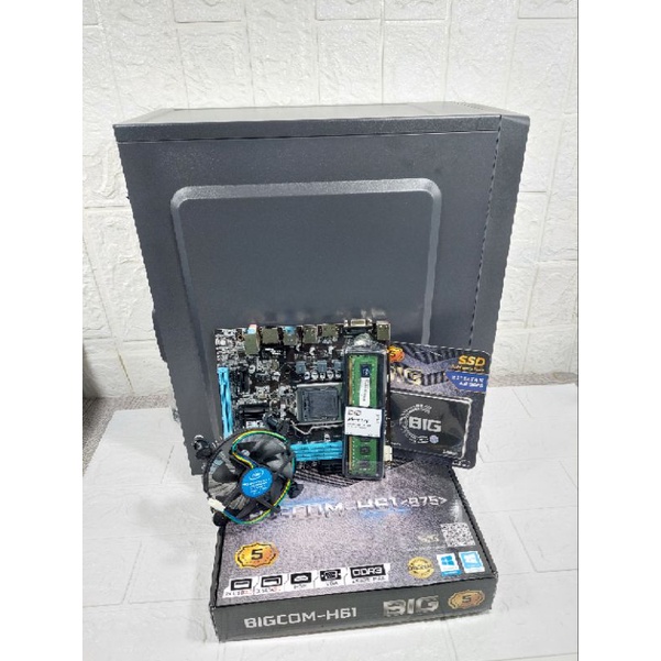 CPU Rakitan Tinggal Pakai Core i5 Gen 3 ( Mobo H61 + Proc i5 3470 + Ram 8Gb + Ssd 256Gb )