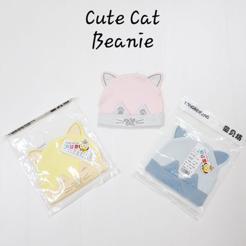 Cute Cat Beanie/ Topi Bayi