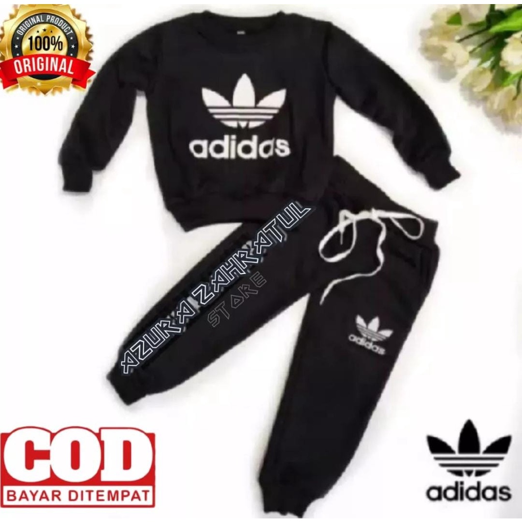 Baju Anak Set Adidas Switer Joger Anak Laki Laki Stelan Anak Usia 1-6 Tahun