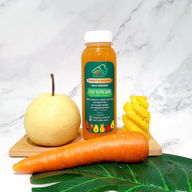

Light Refresher | Jus Pir Wortel Nenas | Cold Pressed Juice | 250ML