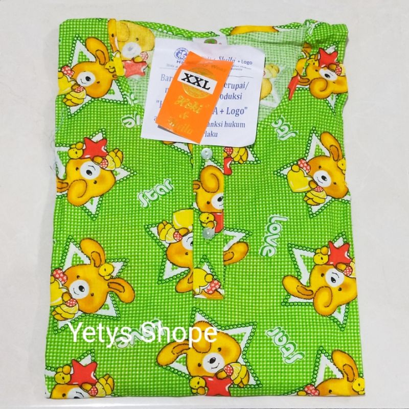 Hoki&Sheila Jumbo LD120 C3/4 Baju Tidur Piyama Fit XXL [Part 1]-LoveStar HS Hijau