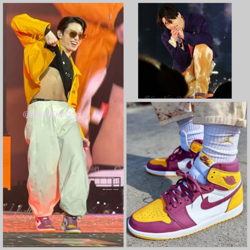 OFFICIAL BTS JK JUNGKOOK SHOES NIKE AIR JORDAN 1 HIGH OG AJ1 SEPATU PTD LAS VEGAS