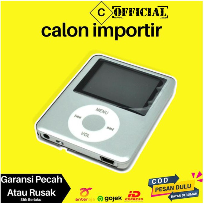 Pod Mini Mp4 Mp3 Player Classic Walkman Jadul FREE EARPHONE Support Radio FM & Micro SD MURAH