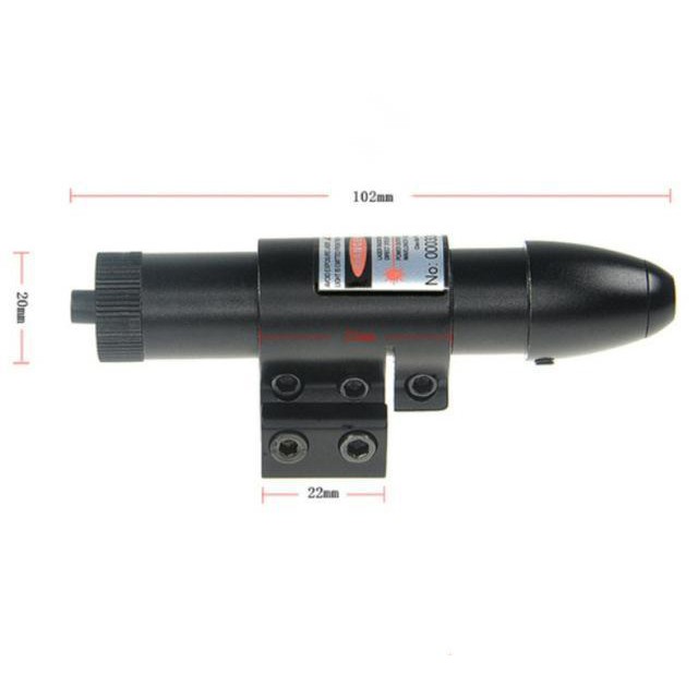 SPIKE Tactical Red Laser Sight - Red Laser Scope With Rat Tail - Red Laser - Laser Scope Spike