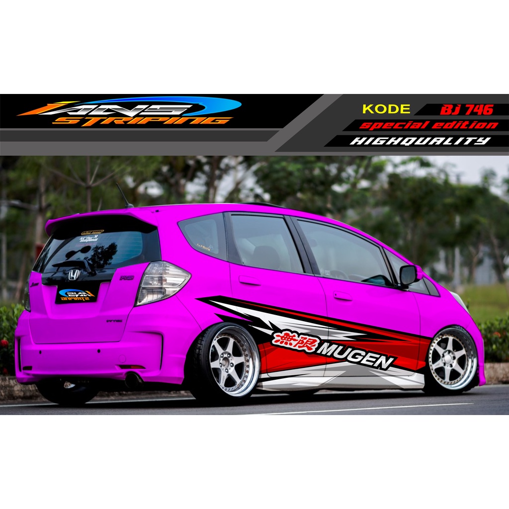 STICKER VARIASI MOBIL HONDA BRIO AGYA JAZZ AVANZA YARIS / DECAL STICKER MOBIL JAZZ / STIKER MOBIL