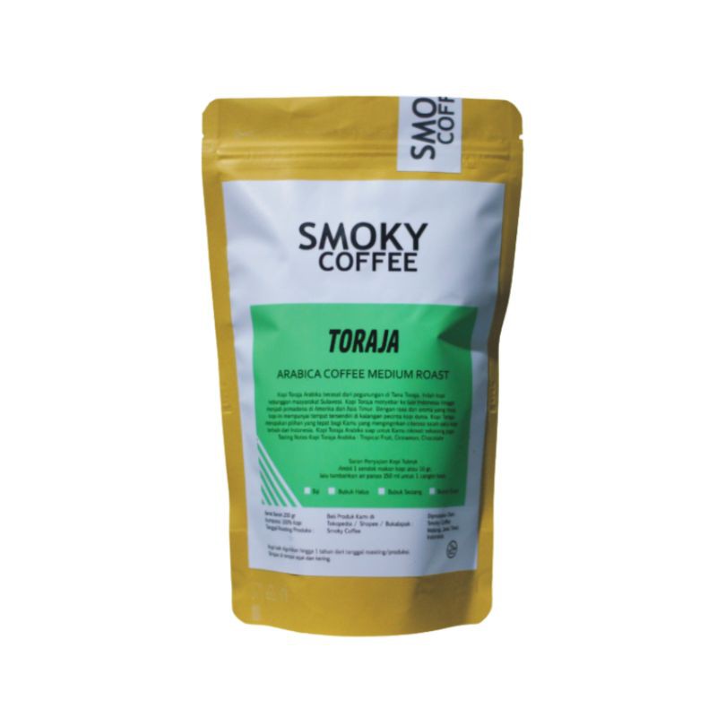 

Kopi Toraja Arabika - Medium Roast 200 gr - Smoky Coffee