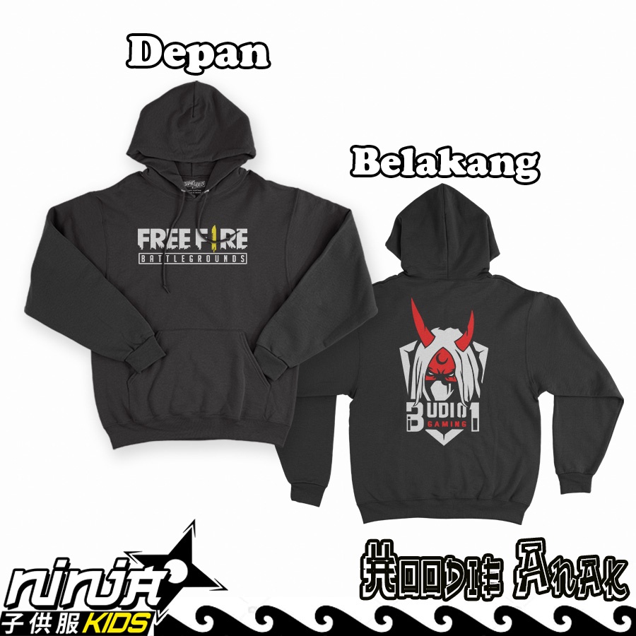 Jaket Sweeter Anak Laki laki DB Free Fire Battlegrounds Budi01 Gaming Hoodie Perempuan Cotton Fleece