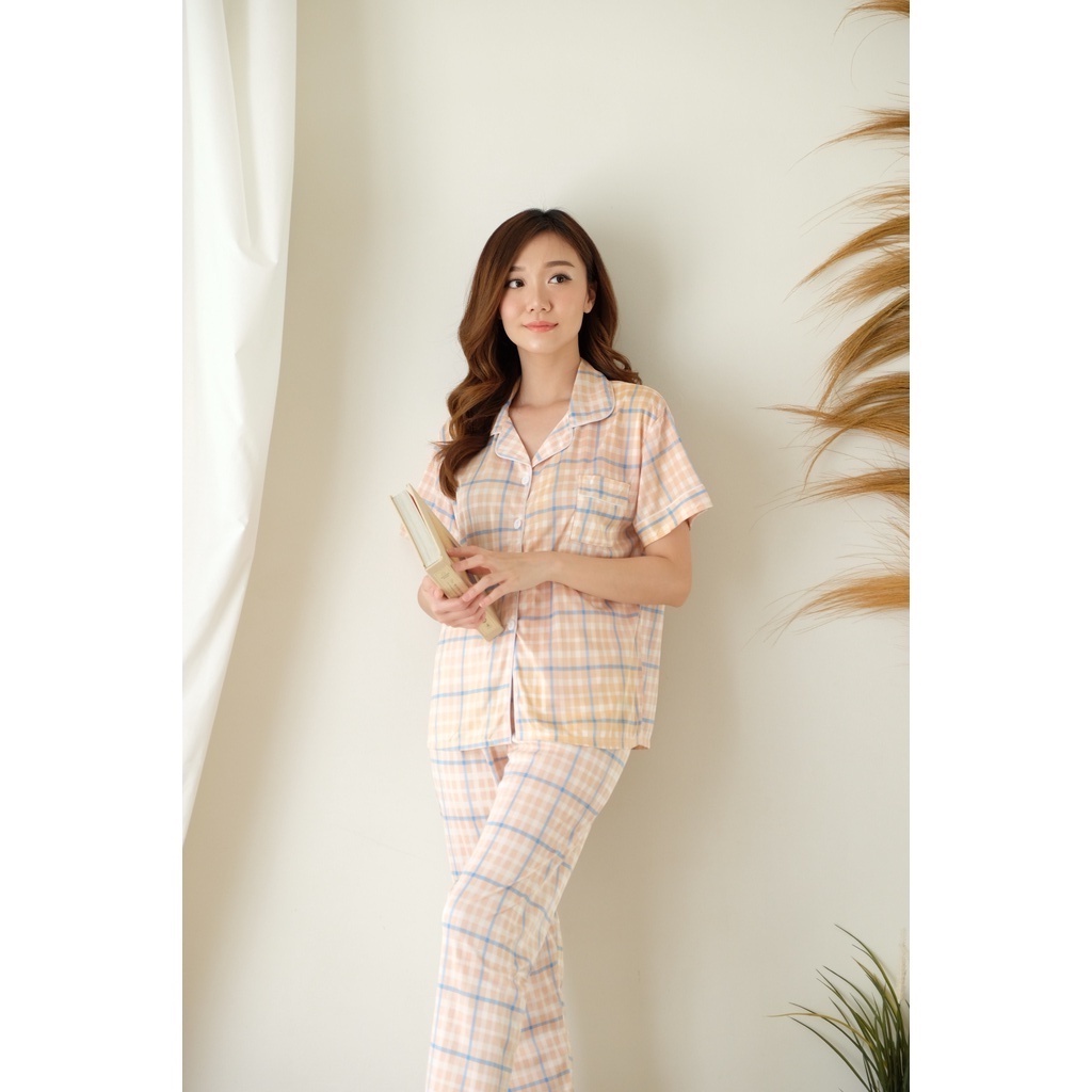 Kiyowo Pajamas - Baju Tidur Atasan Lengan Panjang atau Pendek dan Celana Panjang