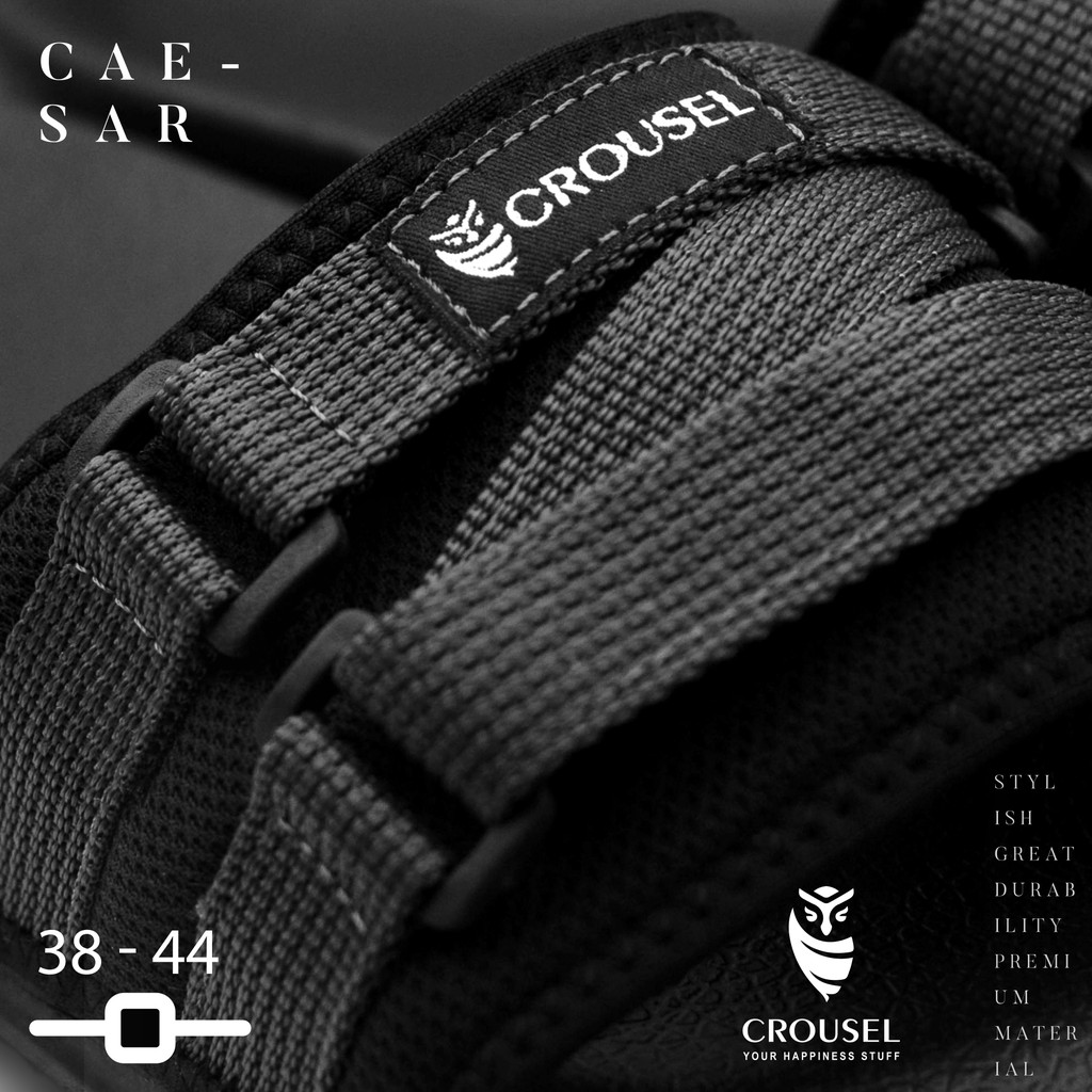 Crousel Sandal slop Casual \ Unisex - Caesar Black X Grey-1