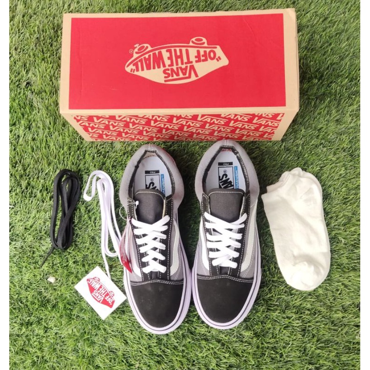 SEPATU PRIA VANSS OLDSKOOL BLACK GRAY CLASIK WAFLE DT BNIB MADE IN CHINA PREMIUM IMPORT SEPATU WANITA SEPATU SNEAKERS