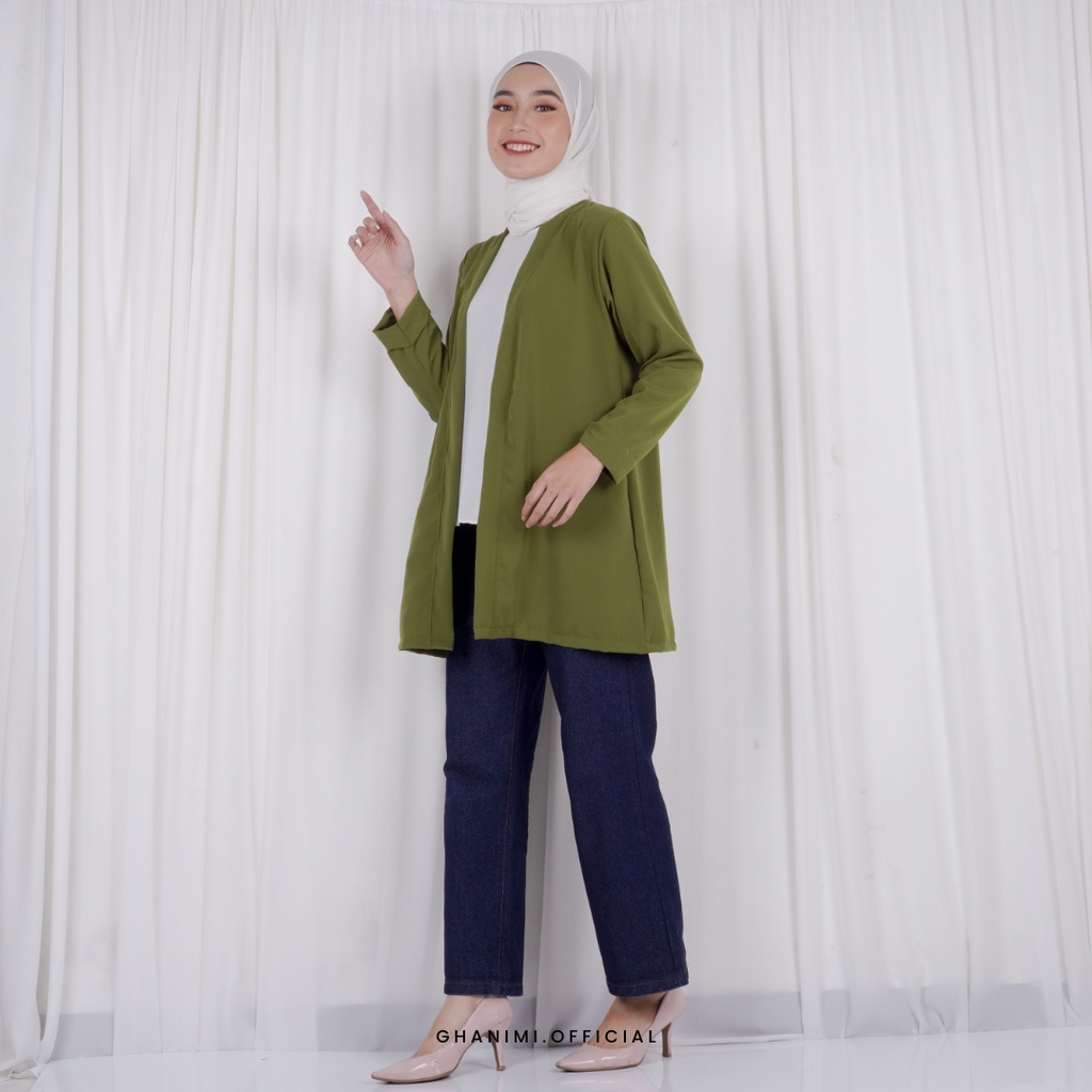 Ghanimi - Basic Outer / Outer Polos / Outer Kerja / Baju Kerja / Outer Daily / Outer Simple / Luaran Polos / Outer Timeless / Outer Casual Formal / Outer Wolfis / Outer Tangan Panjang / Outer Panjang