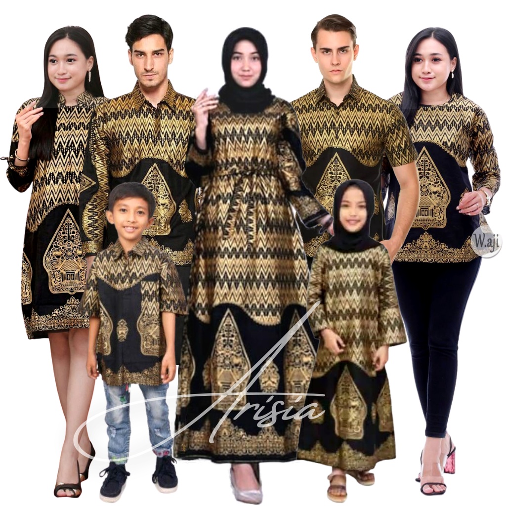 BISA PISAH Batik Couple Keluarga Sania ruffle ori ndoro jowi TERMURAH wayang prodo - Baju couple keluarga terbaru - Outer wanita modern - Gamis kondangan - Baju kondangan - Sarimbit couple keluarga - Seragam hajatan nikahan keluarga