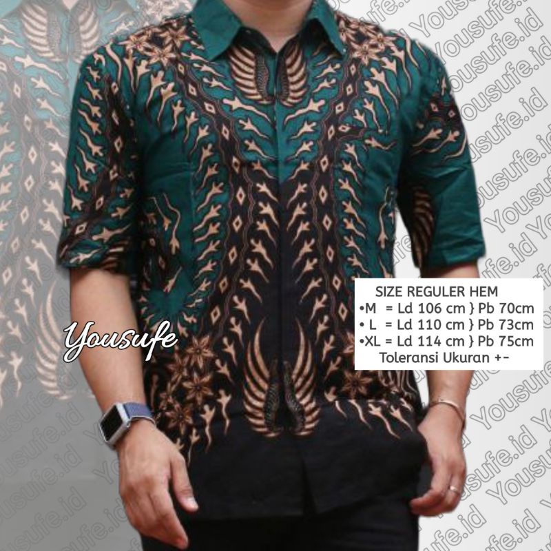 Batik Pria Motif Bernekel Hijau Katun Halus Nyaman Tidak Luntur Seragam Kerja Pernikahan Kantoran Kerja Kuliah Hajatan Shopee Cod