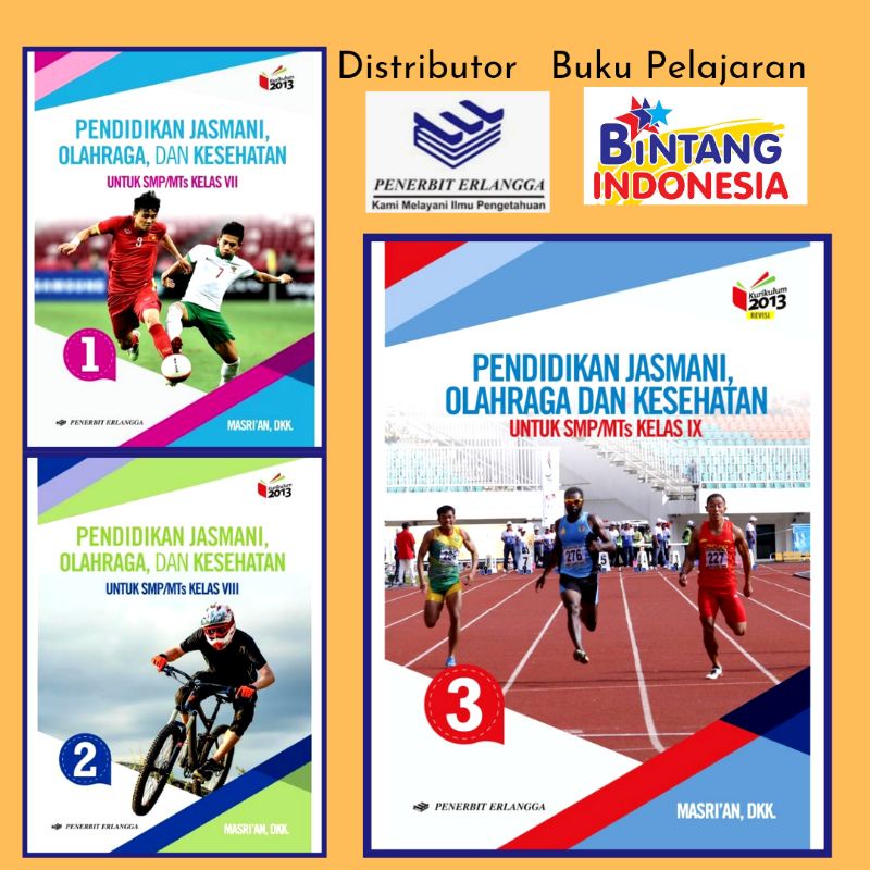 Erlangga - Buku Pelajaran Pendidikan Jasmani, Olahraga dan Kesehatan Kelas 1,2,3,SMP/MTs K13 revisi