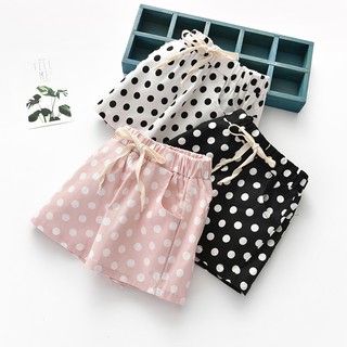  Celana  Pendek Casual Motif Polkadot Bahan Katun untuk  Anak  