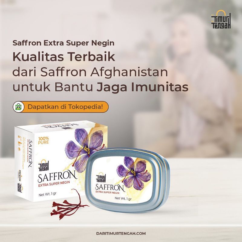 

Saffron Extra Super Negin 1 gr Safron Afghanistan Original by Premium Timur Tengah High Quality