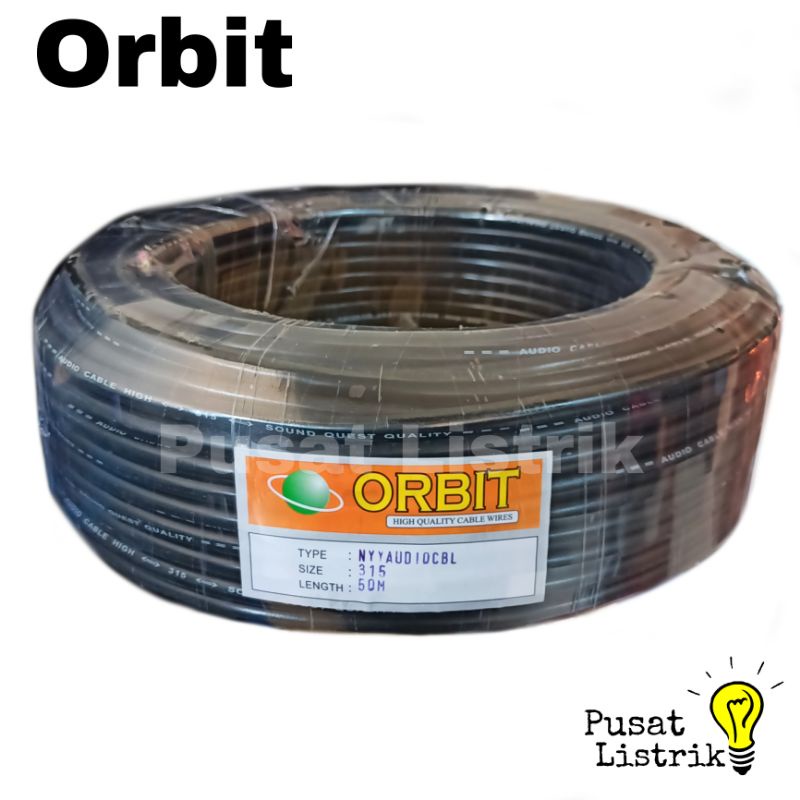 Kabel Orbit NYYHYO 3x1,5 50yard Serabut Hitam Kabel Listrik 3x1.5 50Y Kabel Satelit Serabut Hitam