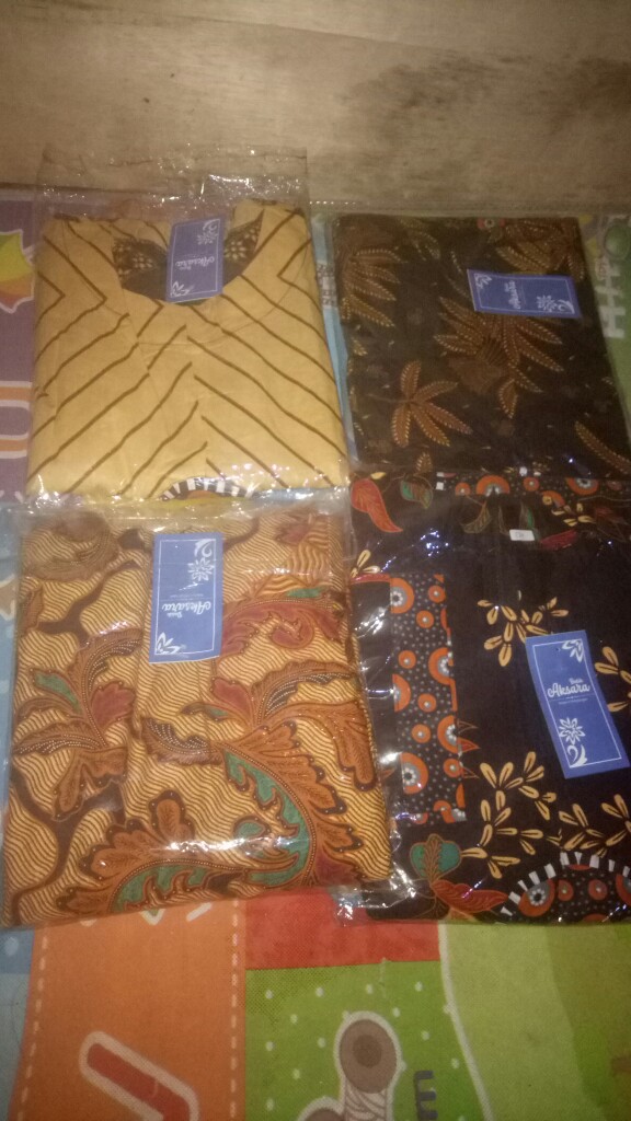 Gamis Batik Modern Murah Katun Halus Kombinasi Truntum, Ori Batik Aksara Pekalongan Big Size Jumbo