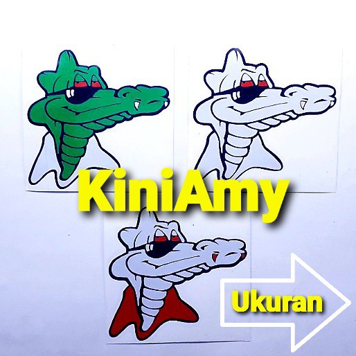 Cutting Sticker Alligator | Variasi Aksesoris Modifikasi HP, Laptop, Helm, Motor, Mobil | Bukan Stic