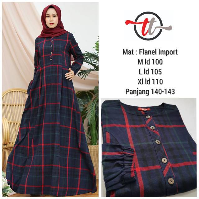 Gamis flanel import terbaru