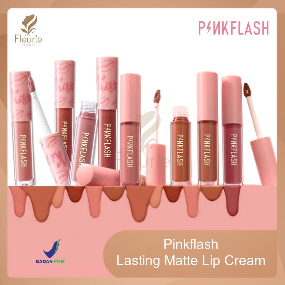 Pinkflash Lasting Matte Lip Cream - Pinkflash All Day Matte Moist Lipstick Original BPOM