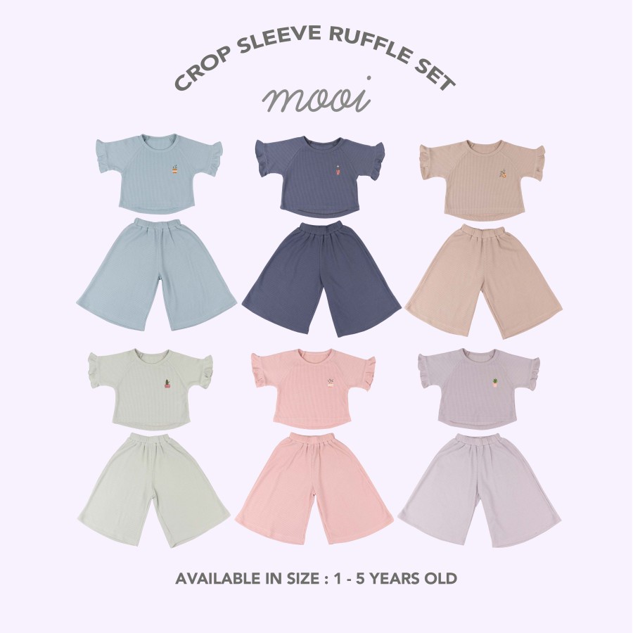 Mooi Setelan Anak Perempuan Noora Sleeve Ruffle Set