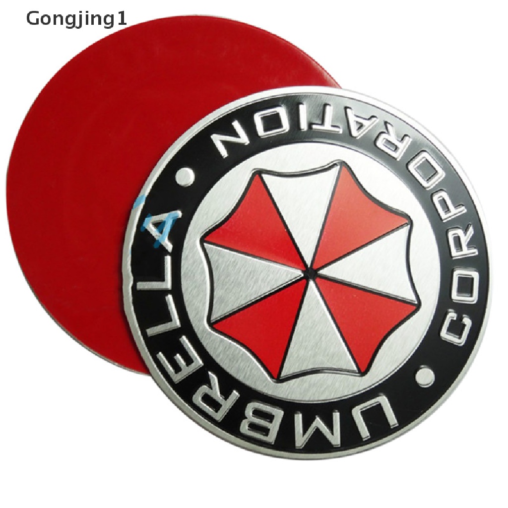 Gongjing1 Sticker Decal Dekorasi Mobil Motif Gambar Umbrella Corporation Resident Evil 3D Bahan Aluminum Alloy