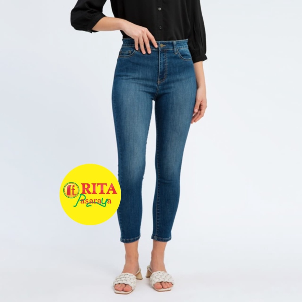 Geela Medium Wash Skinny Jeans / Celana Jeans Skinny Wanita