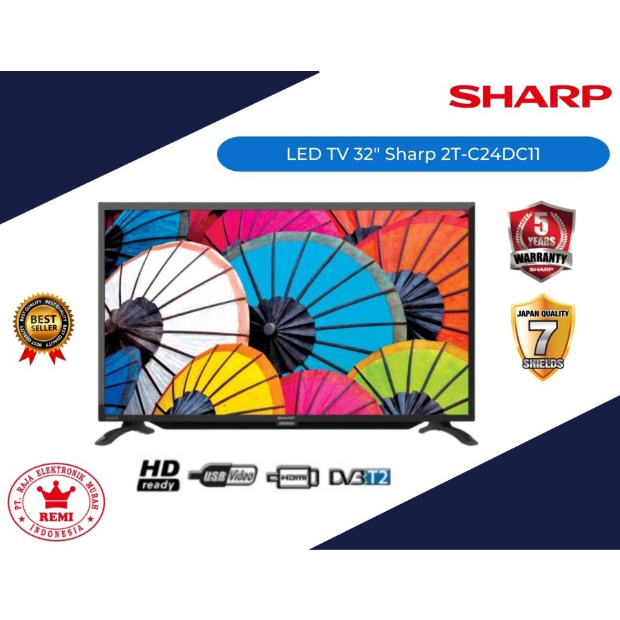 Jual Led Tv Sharp T C Dc Inch Digital Usb Hdmi Shopee Indonesia