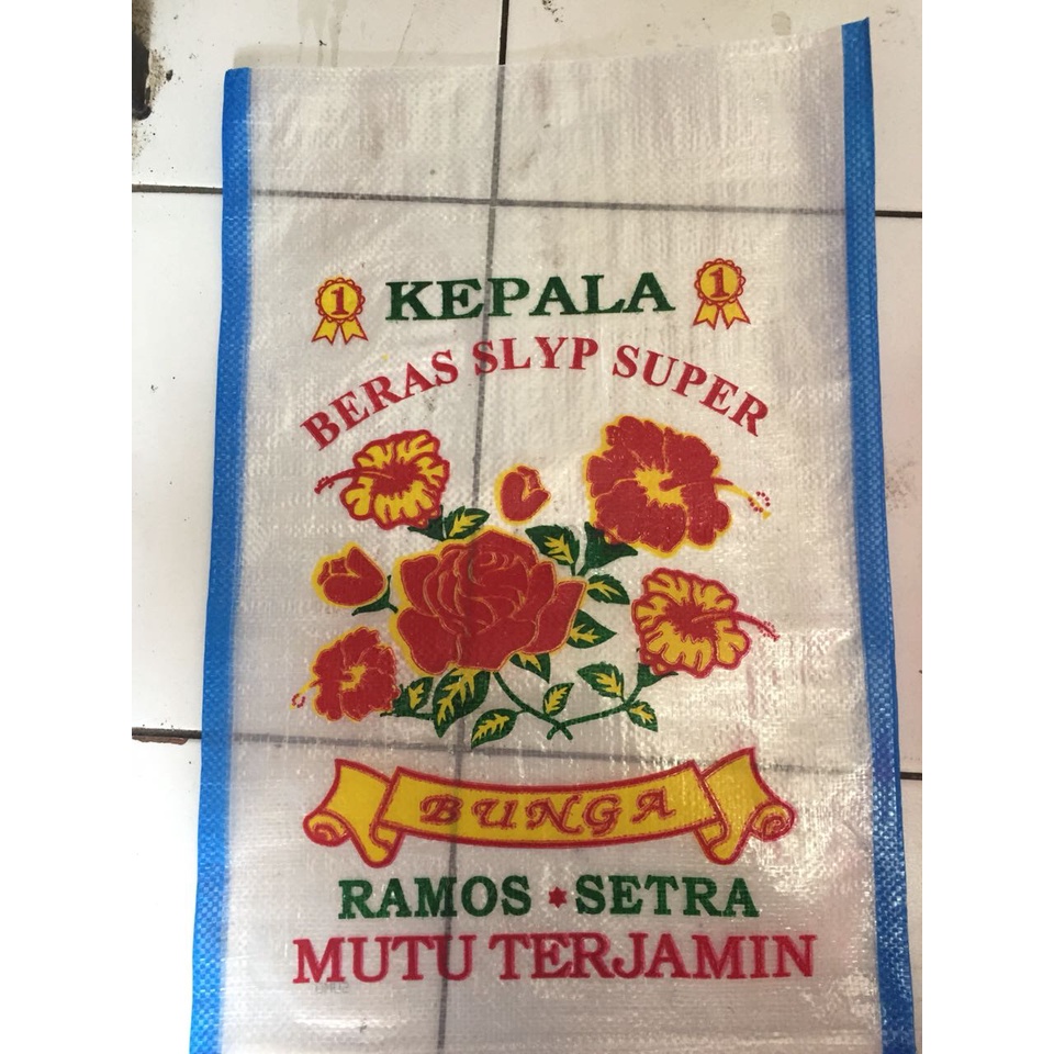 Karung beras 10kg merek BUNGA