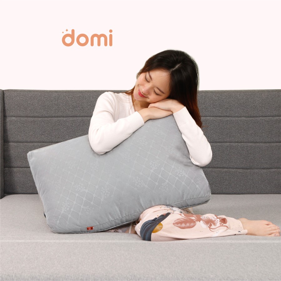 Domi Bantal Guling Korean Microfiber Grey / Pillow Bantal Guling Microfiber Bantal Guling Premium Bantal Guling Domi