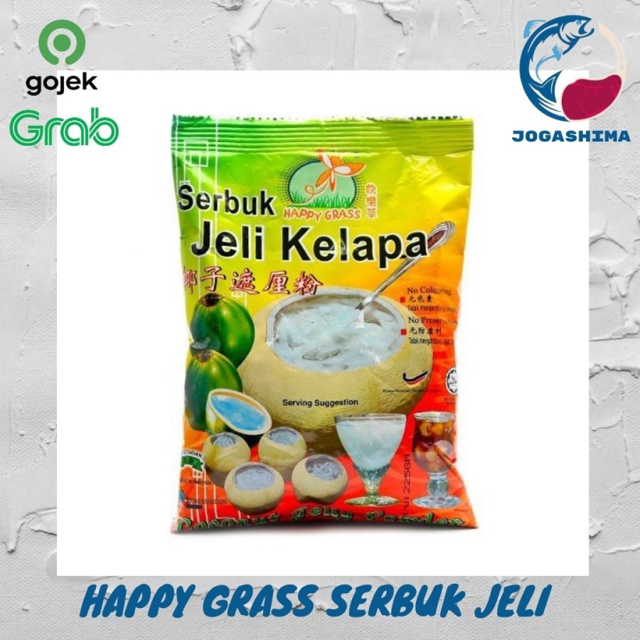 Happy Grass Serbuk Jeli/ Coconut Jelly Powder/ Jeli Bubuk Rasa Kelapa