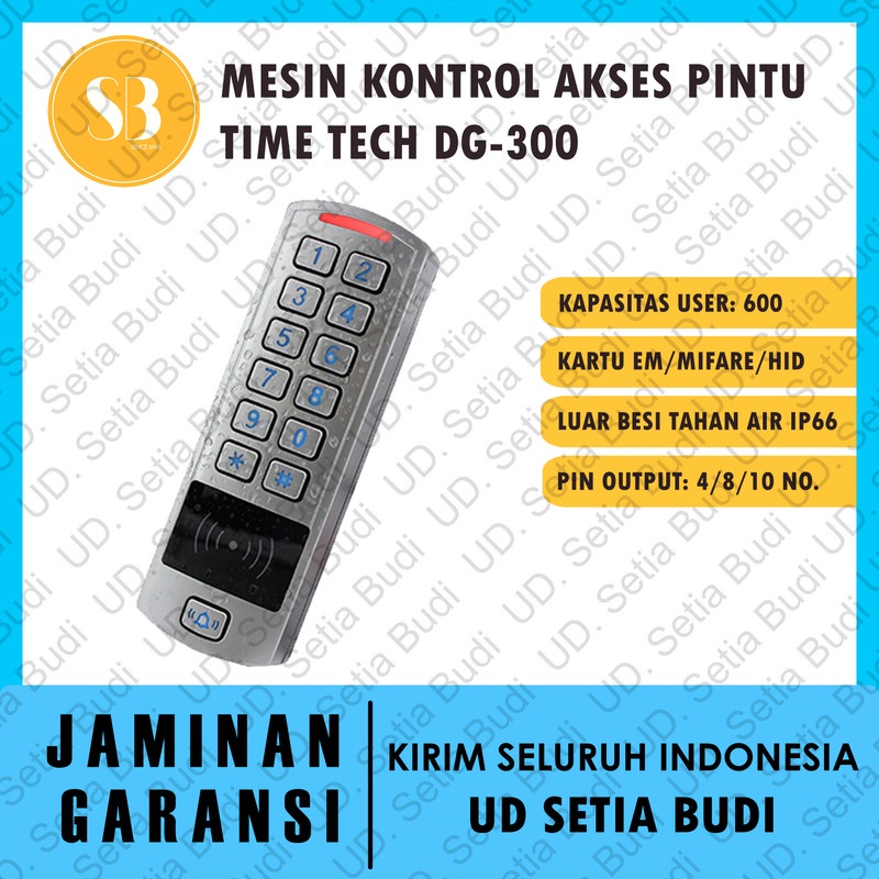 Akses Kontrol Pintu Biometrik Time Tech DG300  Mifare DG 300