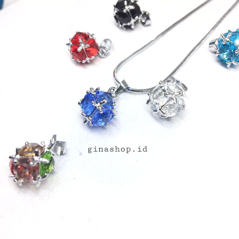 Kalung Titanium Import Murah Dengan Liontin Permata Terlengkap Untuk Wanita Aksesoris
